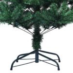 Artificial Pre-lit Christmas Tree Green 150 cm PVC and Metal