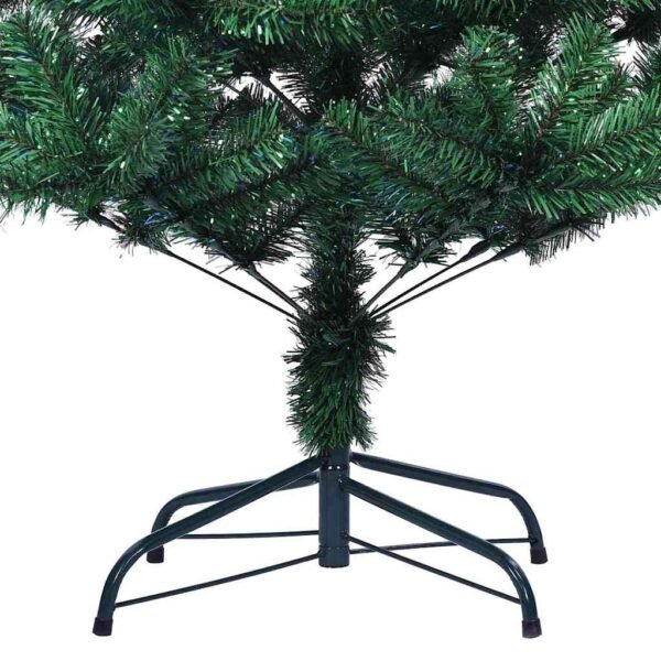 Artificial Pre-lit Christmas Tree Green 150 cm PVC and Metal