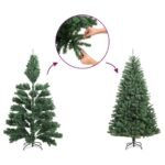 Artificial Pre-lit Christmas Tree Green 150 cm PVC and Metal