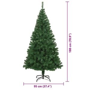 Artificial Christmas Tree Green 180 cm PVC, Steel and Plastic