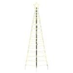 LED Christmas Tree with Ground Spikes Warm White 250 cm Iron