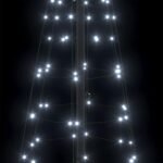 LED Christmas Tree with Ground Spikes Cool White 250 cm Iron