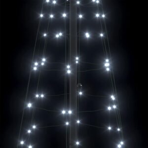 LED Christmas Tree with Ground Spikes Cool White 250 cm Iron