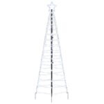 LED Christmas Tree with Ground Spikes Cool White 250 cm Iron
