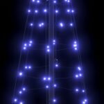 LED Christmas Tree with Ground Spikes Blue 250 cm Iron
