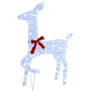 Reindeer Family 3 pcs Cold white 68 x 26 x 127 cm Fabric