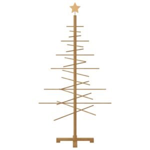 Wooden Christmas Tree with Stand Brown 150 cm Bamboo