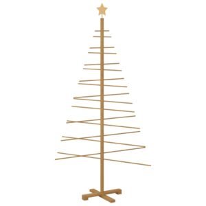 Wooden Christmas Tree with Stand Brown 180 cm Bamboo