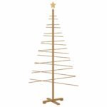 Wooden Christmas Tree with Stand Brown 180 cm Bamboo