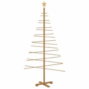 Wooden Christmas Tree with Stand Brown 180 cm Bamboo