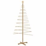 Wooden Christmas Tree with Stand Brown 210 cm Bamboo