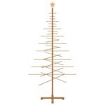 Wooden Christmas Tree with Stand Brown 210 cm Bamboo