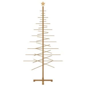 Wooden Christmas Tree with Stand Brown 210 cm Bamboo