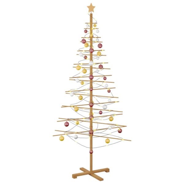 Wooden Christmas Tree with Stand Brown 210 cm Bamboo