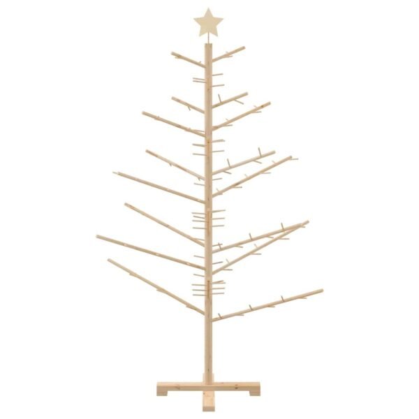Wooden Christmas Tree with Stand Natural 150 cm Solid pine wood