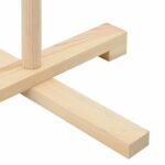 Wooden Christmas Tree with Stand Natural 180 cm Solid pine wood