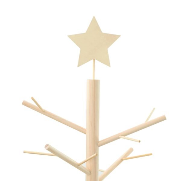 Wooden Christmas Tree with Stand Natural 180 cm Solid pine wood