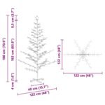 Wooden Christmas Tree with Stand Natural 180 cm Solid pine wood