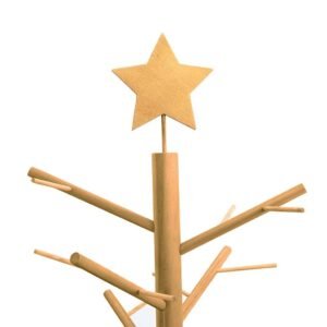 Wooden Christmas Tree with Stand Brown 125 cm Solid pine wood