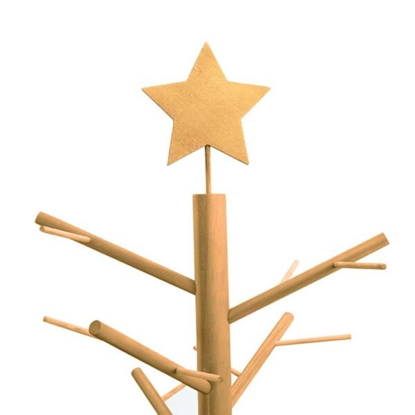 Wooden Christmas Tree with Stand Brown 125 cm Solid pine wood