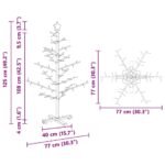 Wooden Christmas Tree with Stand Brown 125 cm Solid pine wood