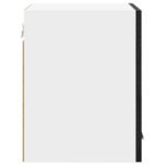 Hanging Cabinet with Door Black Oak and White 30 x 31 x 40 cm