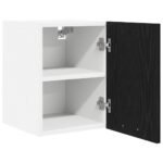 Hanging Cabinet 2 pcs Black Oak and White 30 x 31 x 40 cm