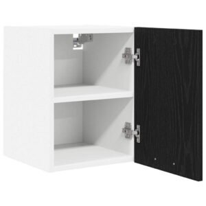 Hanging Cabinet 2 pcs Black Oak and White 30 x 31 x 40 cm