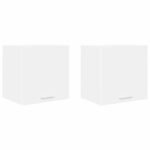 Hanging Cabinet 2 pcs White 40 x 31 x 40 cm Engineered Wood