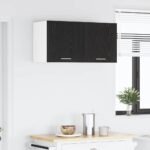 Hanging Cabinet 2 pcs Black Oak and White 40 x 31 x 40 cm