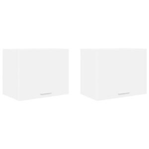Hanging Cabinet 2 pcs White 50 x 31 x 40 cm Engineered Wood
