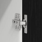 Hanging Cabinet with Door Black Oak and White 50 x 31 x 40 cm