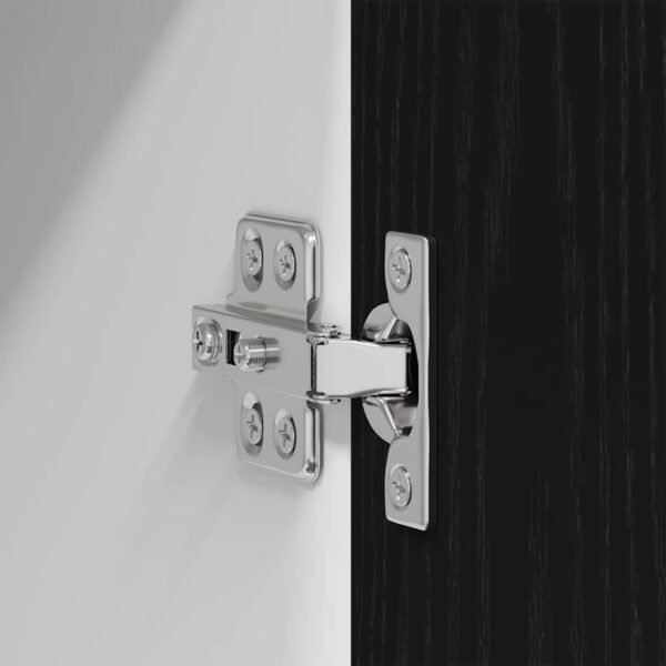 Hanging Cabinet with Door Black Oak and White 50 x 31 x 40 cm