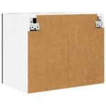 Hanging Cabinet with Door Black Oak and White 50 x 31 x 40 cm