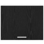 Hanging Cabinet with Door Black Oak and White 50 x 31 x 40 cm