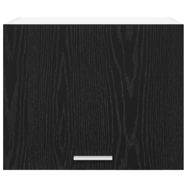 Hanging Cabinet with Door Black Oak and White 50 x 31 x 40 cm