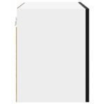Hanging Cabinet with Door Black Oak and White 50 x 31 x 40 cm