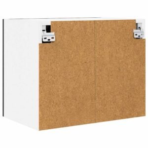 Hanging Cabinet 2 pcs Black Oak and White 50 x 31 x 40 cm