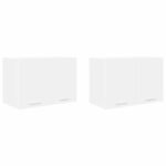 Hanging Cabinet 2 pcs White 60 x 31 x 40 cm Engineered Wood