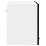 Hanging Cabinet with Door Black Oak and White 60 x 31 x 40 cm