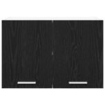 Hanging Cabinet 2 pcs Black Oak and White 60 x 31 x 40 cm
