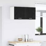 Hanging Cabinet Black Oak 80 x 31 x 40 cm Engineered Wood