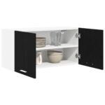 Hanging Cabinet Black Oak 80 x 31 x 40 cm Engineered Wood