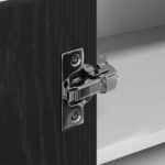 Hanging Cabinet Black Oak and White 57 x 57 x 40 cm