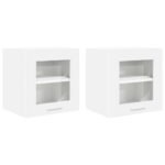 Hanging Cabinet 2 pcs White 40 x 31 x 40 cm Engineered Wood