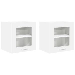 Hanging Cabinet 2 pcs White 40 x 31 x 40 cm Engineered Wood