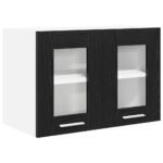 Hanging Cabinet Black Oak 60 x 31 x 40 cm Engineered Wood