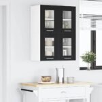 Hanging Cabinet 2 pcs Black Oak 60 x 31 x 40 cm Engineered Wood