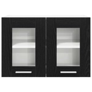 Hanging Cabinet 2 pcs Black Oak 60 x 31 x 40 cm Engineered Wood