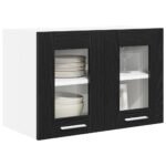 Hanging Cabinet 2 pcs Black Oak 60 x 31 x 40 cm Engineered Wood